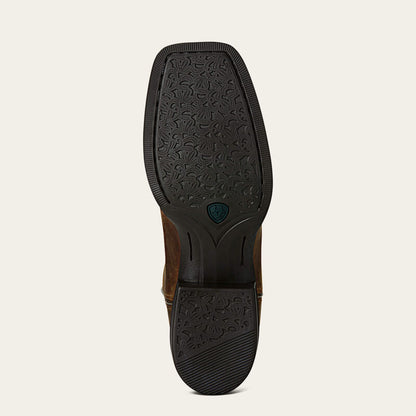 Botte western Round Up à bout carré large brun poudre Femme