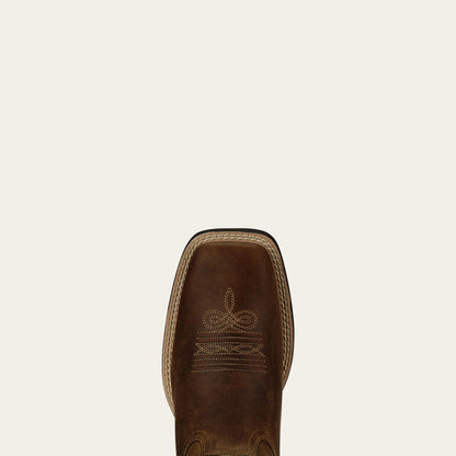 Botte western Round Up à bout carré large brun poudre Femme