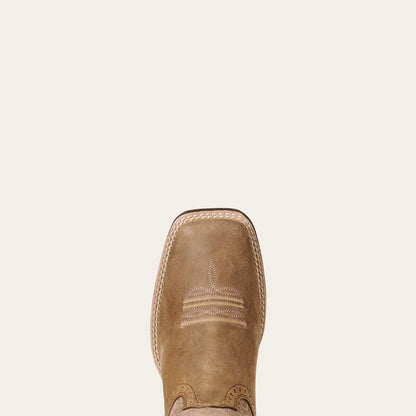 Ariat Botte western Round Up Remuda à bout carré large Brown Bomber Femme