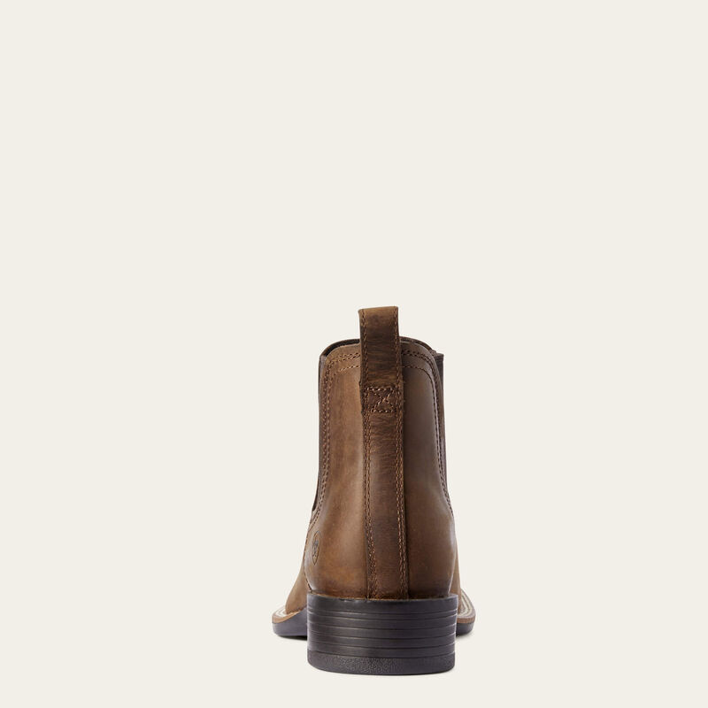 Ariat Botte western Booker Chelsea à bout carré large Tan vieilli Homme