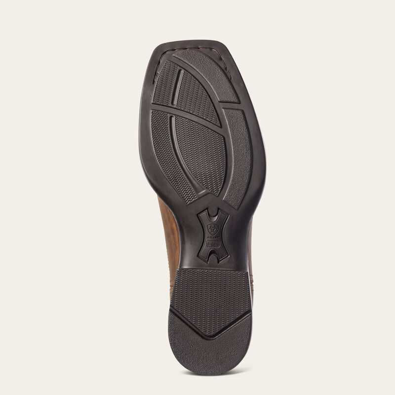 Ariat Botte western Booker Chelsea à bout carré large Tan vieilli Homme