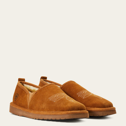 Pantoufles Ariat Lasso en daim pour homme - Châtaigne