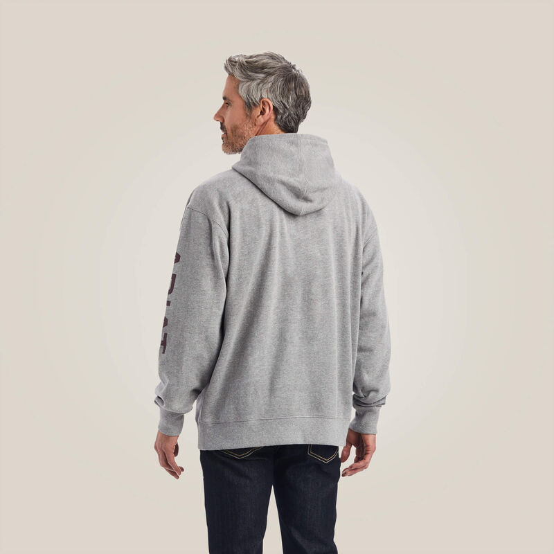 Ariat Chandail à capuchon avec logo Gris chiné Homme