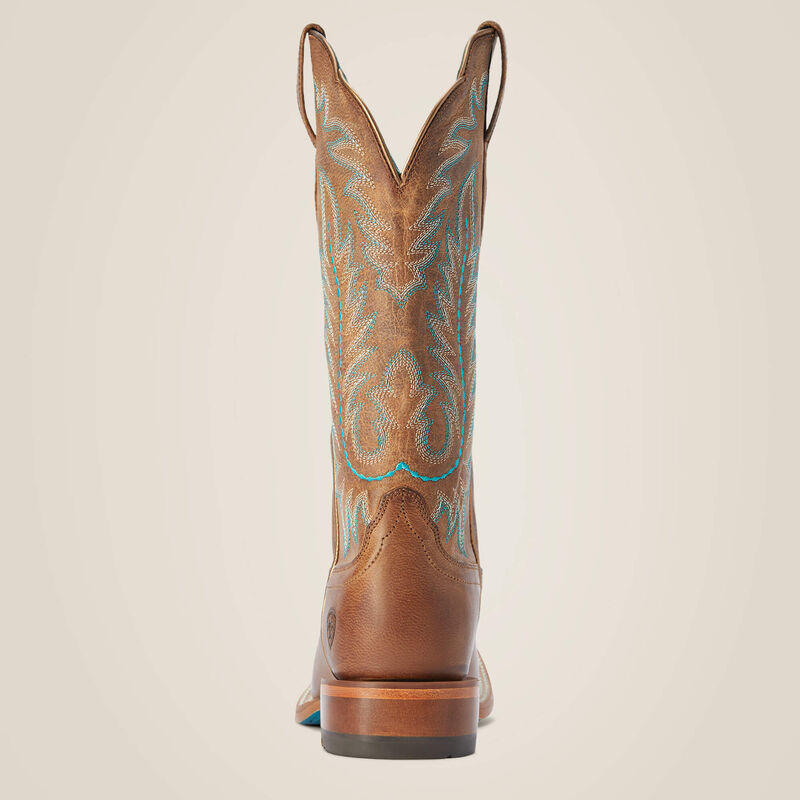 Ariat Bottes Western Frontier Tilly – Pointe Carrée Large  Rodeo Tan Femme