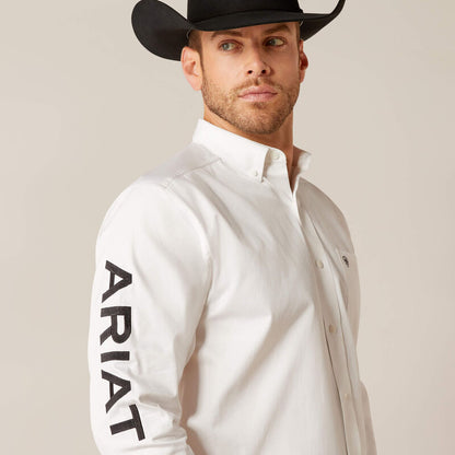 Ariat Chemise en twill avec Logo Noir et Blanc homme