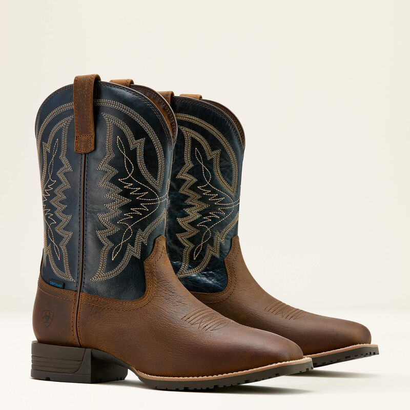 Ariat Botte Cowboy Hybrid Ranchwork Imperméable à bout carré large Homme