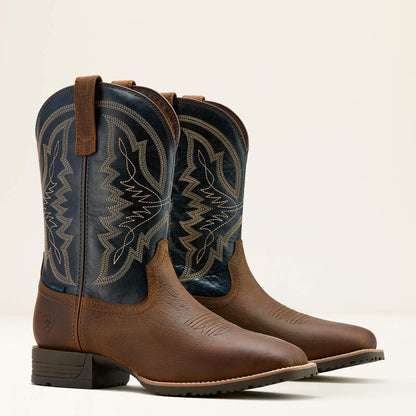 Ariat Botte Cowboy Hybrid Ranchwork Imperméable à bout carré large Homme