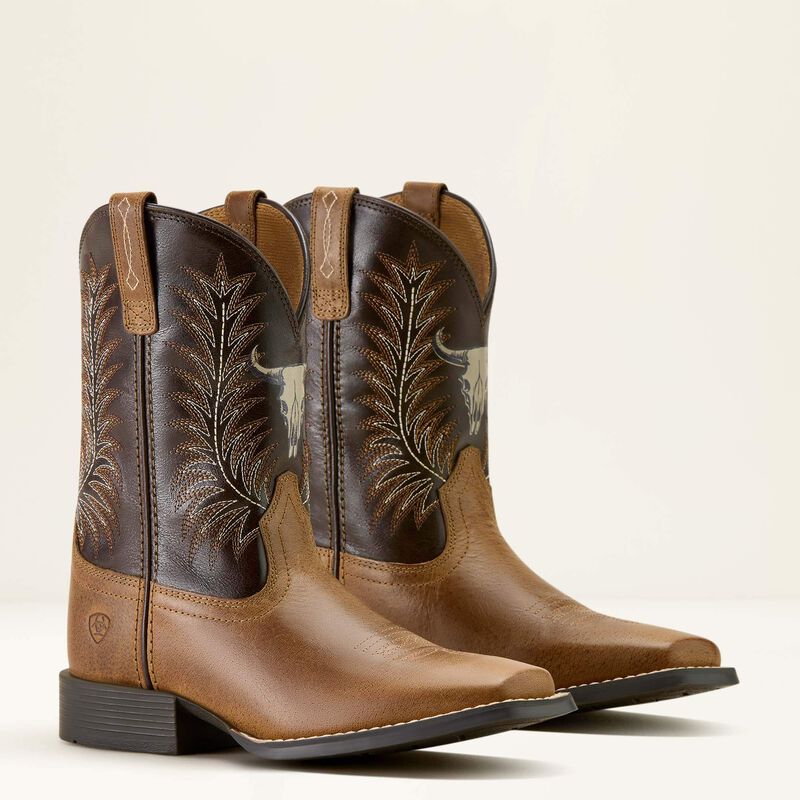 Ariat Botte Western Stampede à bout carré large – Enfant