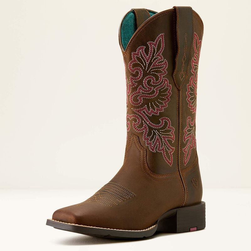 Ariat Botte western WMS Round Up StretchFit à bout carré large Femme