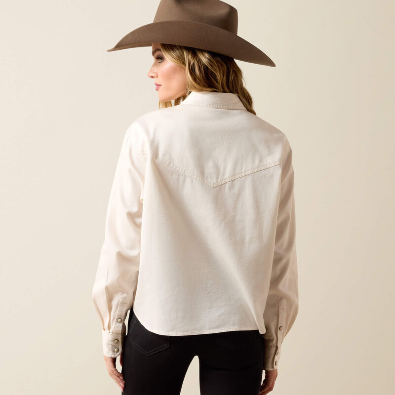 Ariat Chemise Asheville à boutons-pression Femme Sel de mer