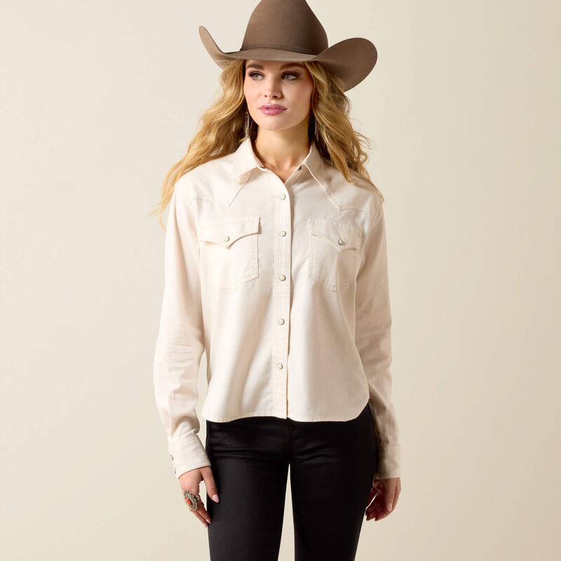 Ariat Chemise Asheville à boutons-pression Femme Sel de mer