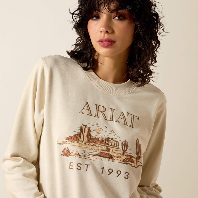 Ariat Chandail col rond essentiel Femme Sable d’été