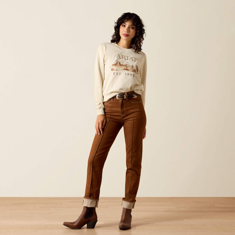 Ariat Chandail col rond essentiel Femme Sable d’été