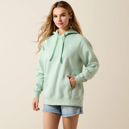 Ariat Sweat à capuchon Ariat Logo 2.0 Femme Vert argile