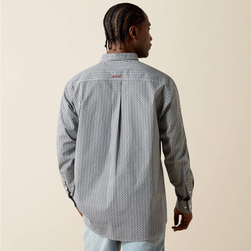 Ariat Chemise Team Ward coupe classique Homme Gris-Logo Bourgeonne