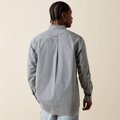 Ariat Chemise Team Ward coupe classique Homme Gris-Logo Bourgeonne