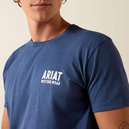Ariat T-shirt Ariat Outline Shop Homme Bleu marine chiné