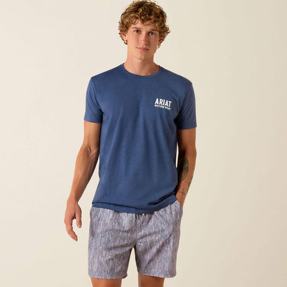 Ariat T-shirt Ariat Outline Shop Homme Bleu marine chiné