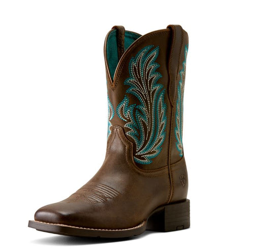 Ariat Botte western Round Up Filly pour femme à bout carré large
