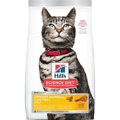 Hill's Science Diet Santé Urinaire & Contrôle des Boules de Poils Chat Poulet 7 LB