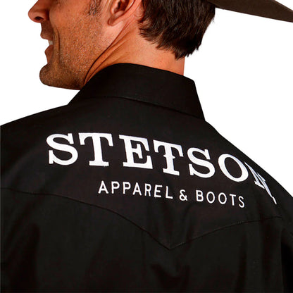 Stetson Chemise noire à boutons-pression