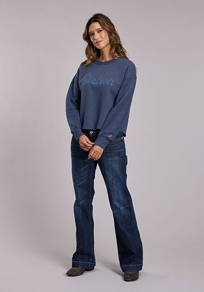 Stetson Sweat-shirt mi-long à col rond pour femme