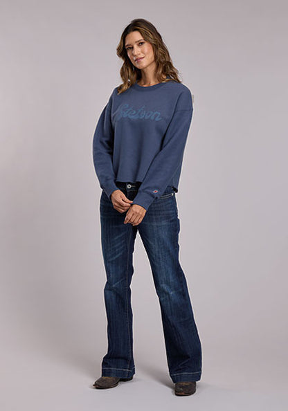 Stetson Sweat-shirt mi-long à col rond pour femme