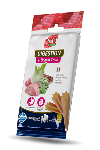 Farmina N&d Quinoa, Digestion, Gâteries Dentaires Pour Chien, Moyen/grand 100g