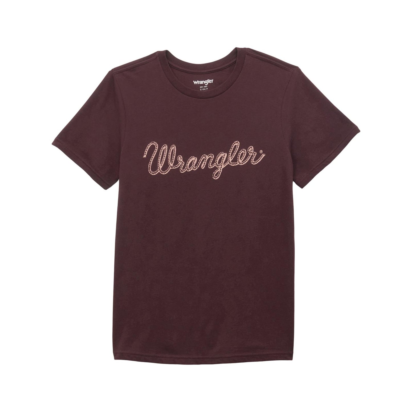 Wrangler Chandail Femme Manche Courte Rope Logo, Fudge