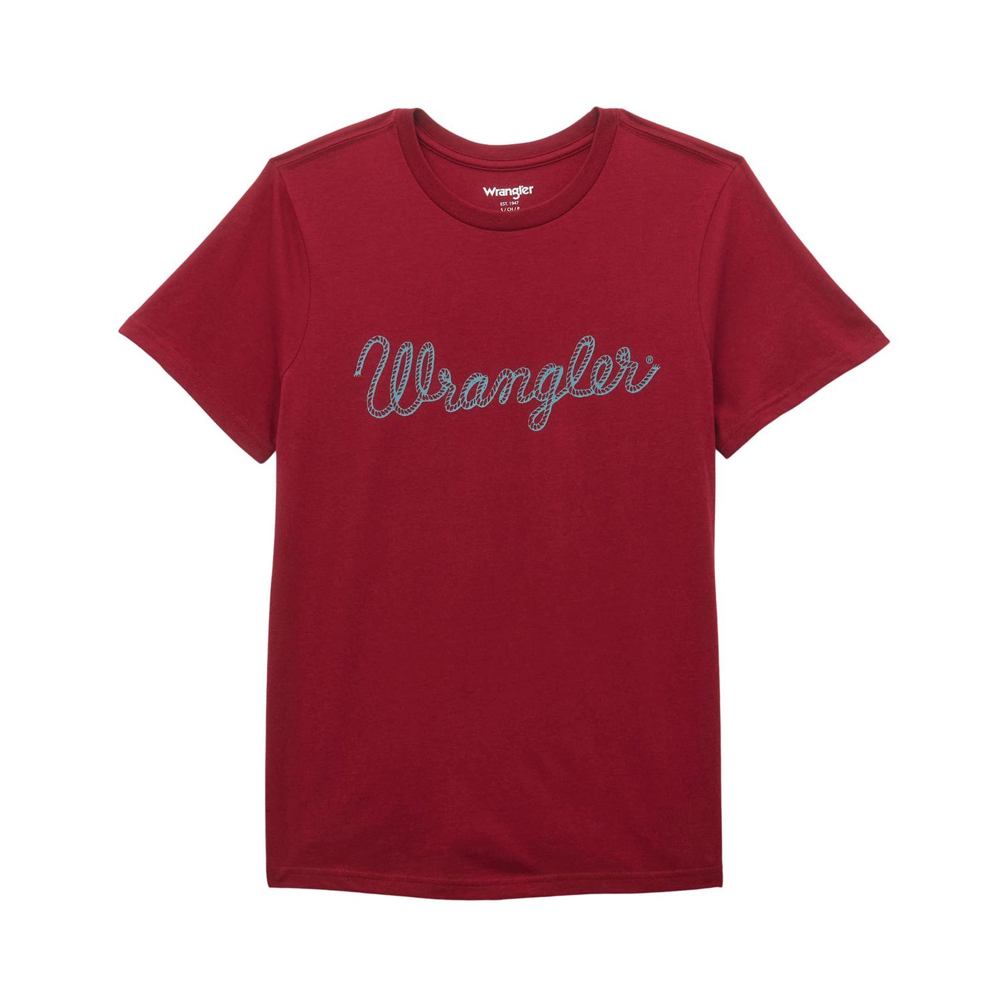 Wrangler Chandail Femme Manche Courte Rope Logo, Rouge