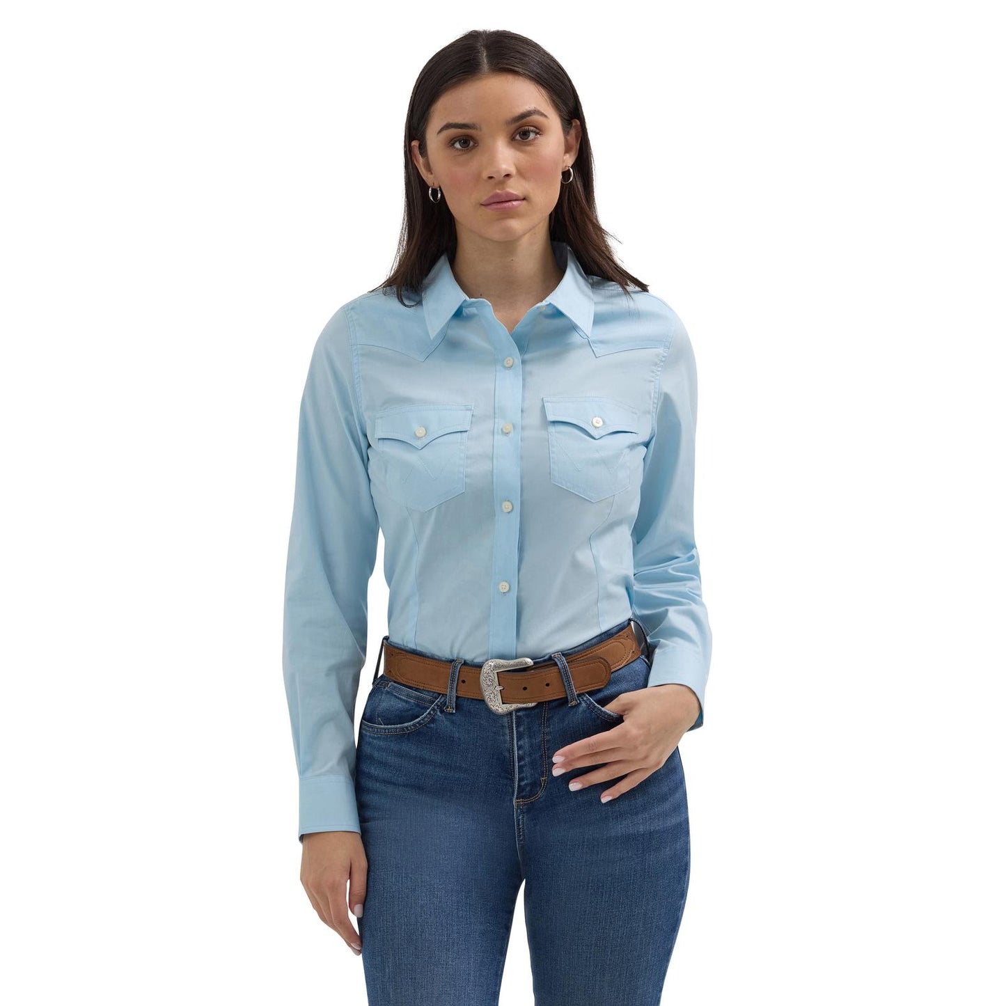 Wrangler Retro Chemise pour femme Bleu Ciel