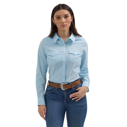 Wrangler Retro Chemise pour femme Bleu Ciel
