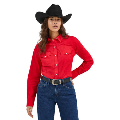 Wrangler Retro Chemise pour femme Rouge