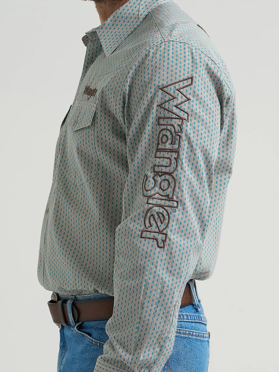 Wrangler Chemise manches Longues Peacock pour Homme