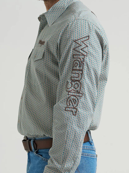 Wrangler Chemise manches Longues Peacock pour Homme