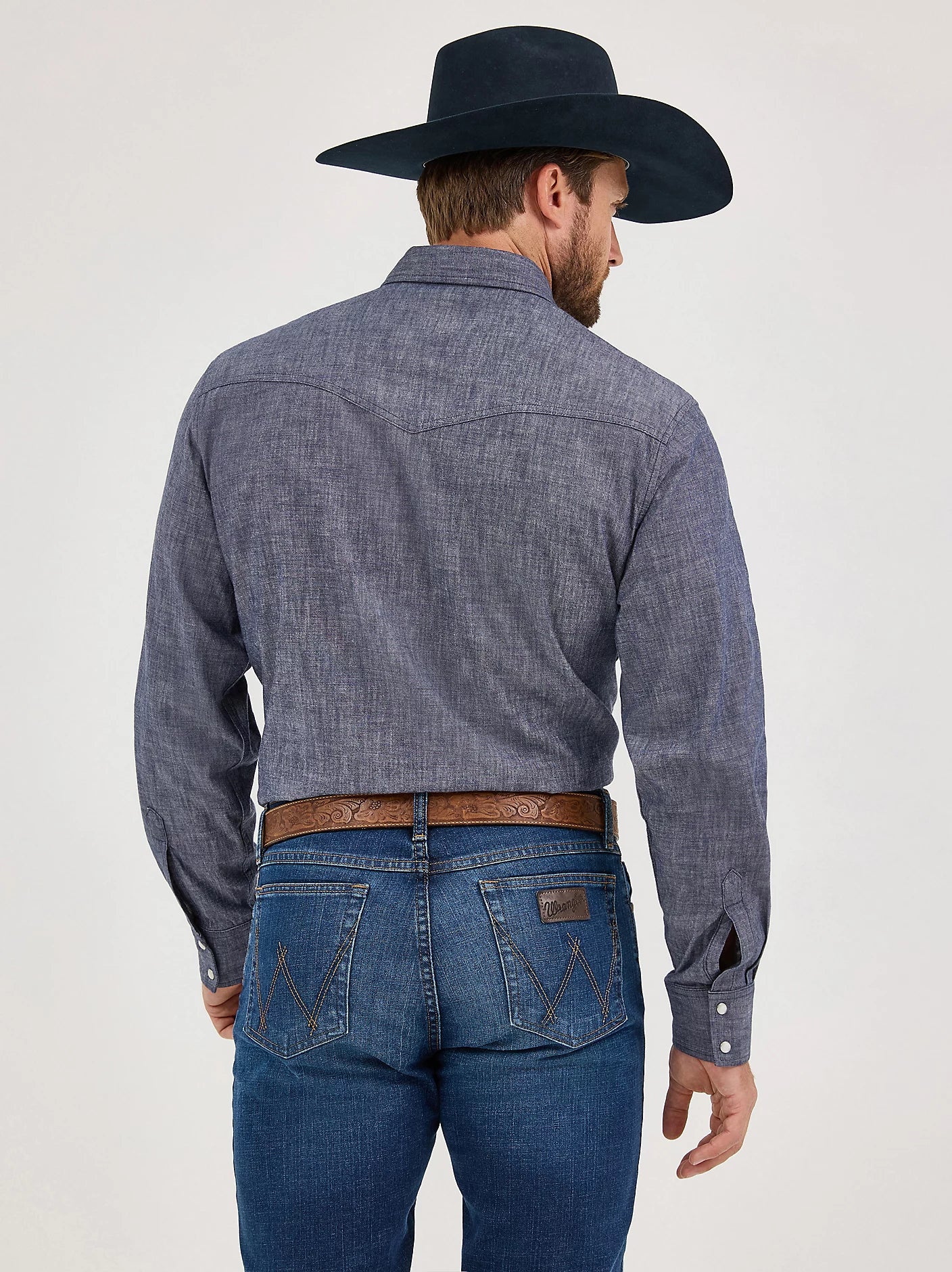 Wrangler Chemise Western Cody Johnson Bleu Marine pour homme