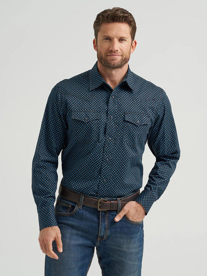 Wrangler Retro Chemise imprimé Bleu Marine pour Homme