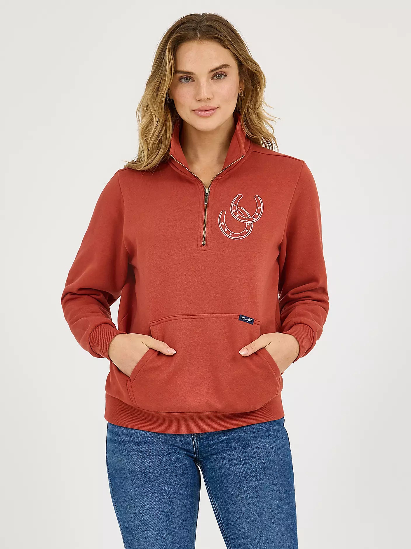 Wrangler Retro Americana Sweat Orange pour Femme