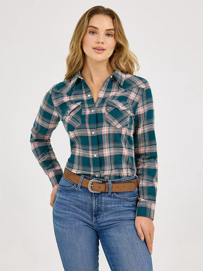 Wrangler Retro Chemise Flanelle Pine Forest pour Femme