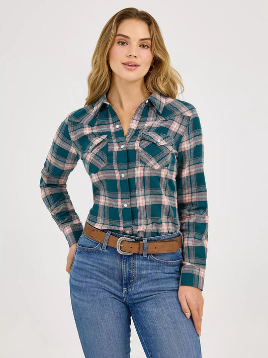 Wrangler Retro Chemise Flanelle Pine Forest pour Femme