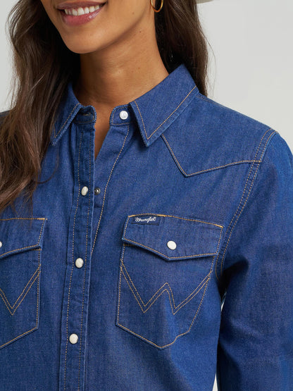 Robe-chemise Wrangler® en denim - Denim foncé