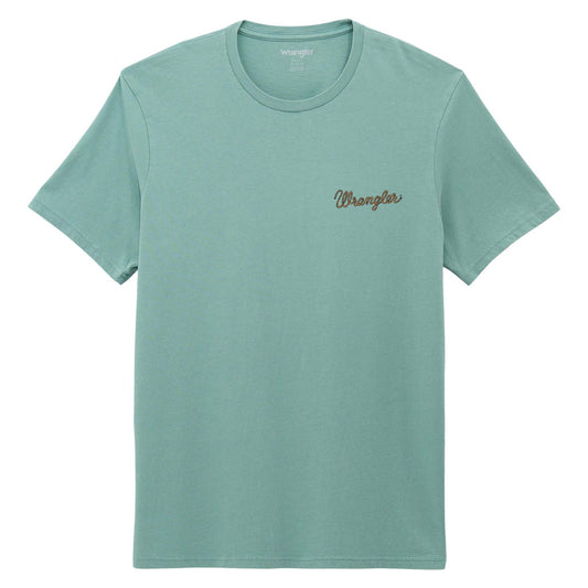 Wrangler T-shirt graphique à manches courtes – Homme – Oil Blue
