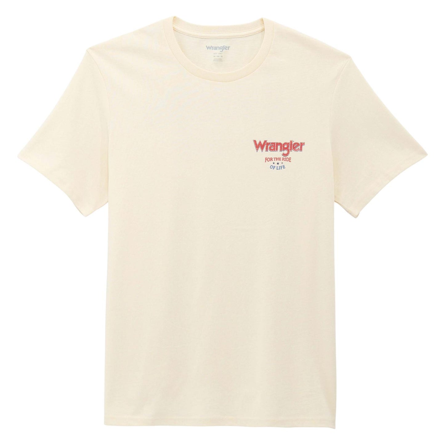 Wrangler T-shirt graphique à manches courtes pour homme  – blanc antique