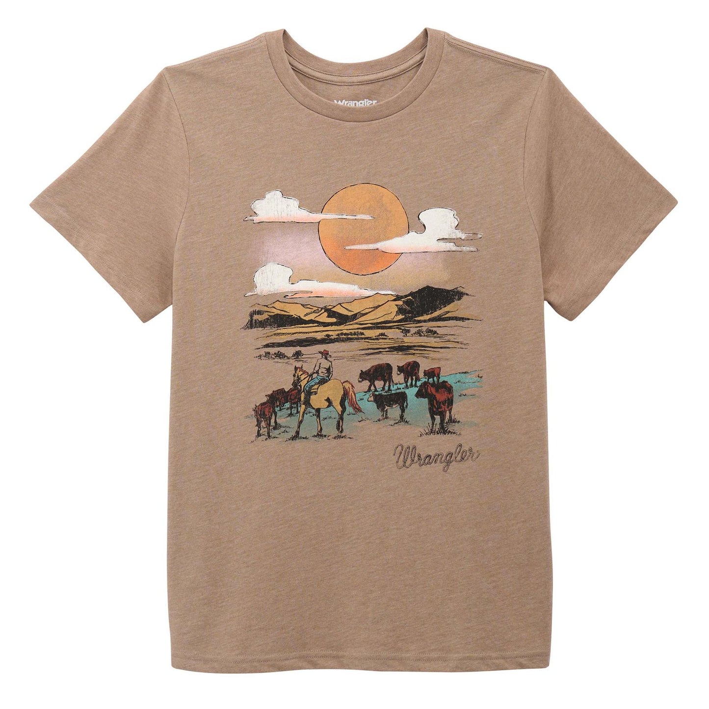 Wrangler T-shirt à manches courtes pour homme– gris beige Desert Taupe