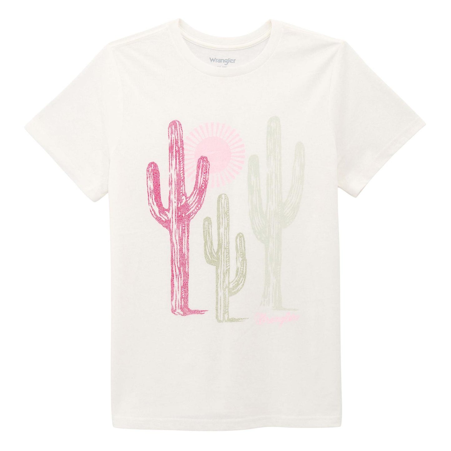 Wrangler T-shirt à manches courtes pour femme– blanc chiné lumineux