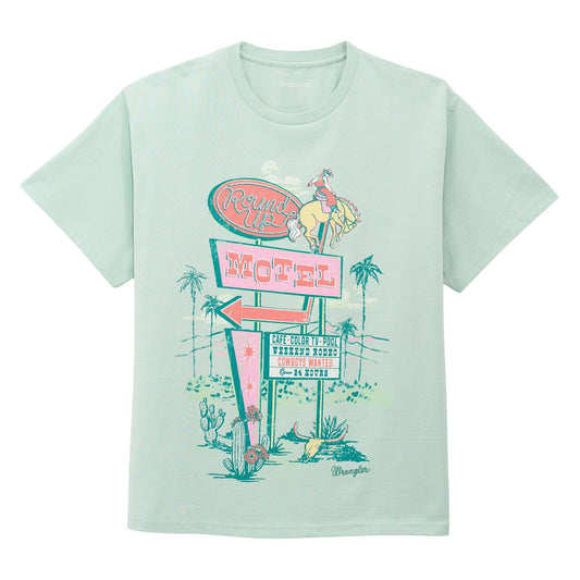 Wrangler T-shirt graphique à manches courtes pour femme– vert Lichen