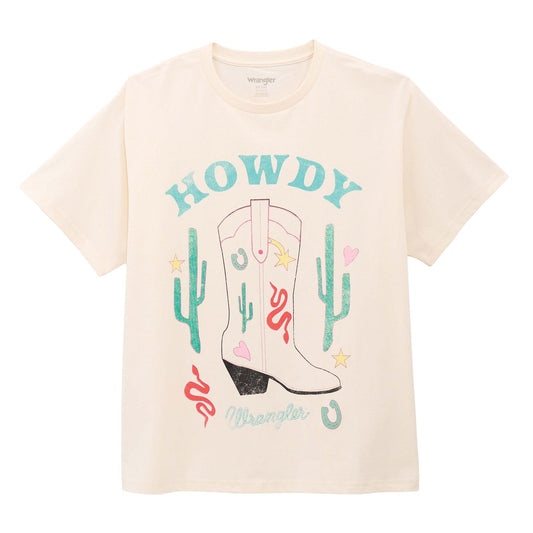 Wrangler T-shirt graphique à manches courtes pour femme– blanc Whisper