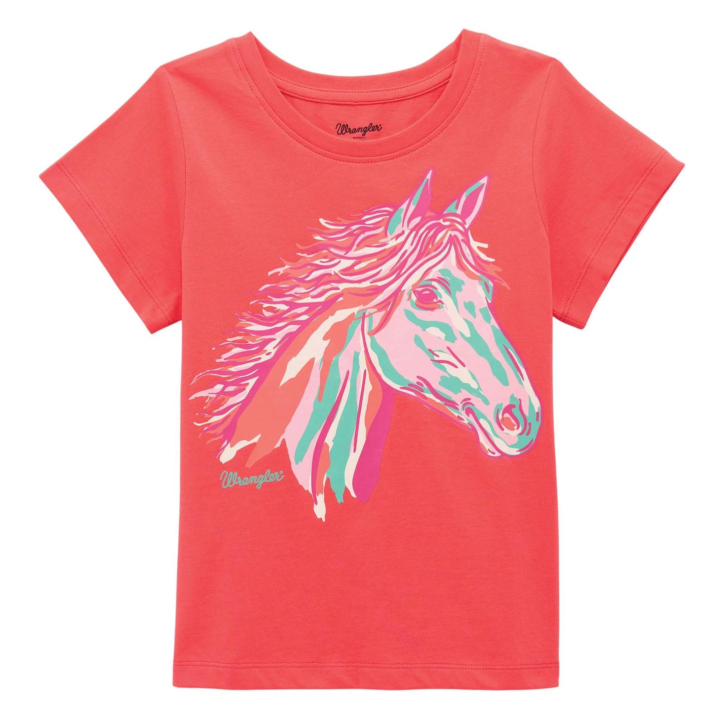 Wrangler T-shirt à manches courtes pour filles – rose