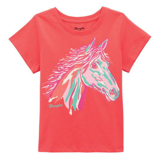 Wrangler T-shirt à manches courtes pour filles – rose