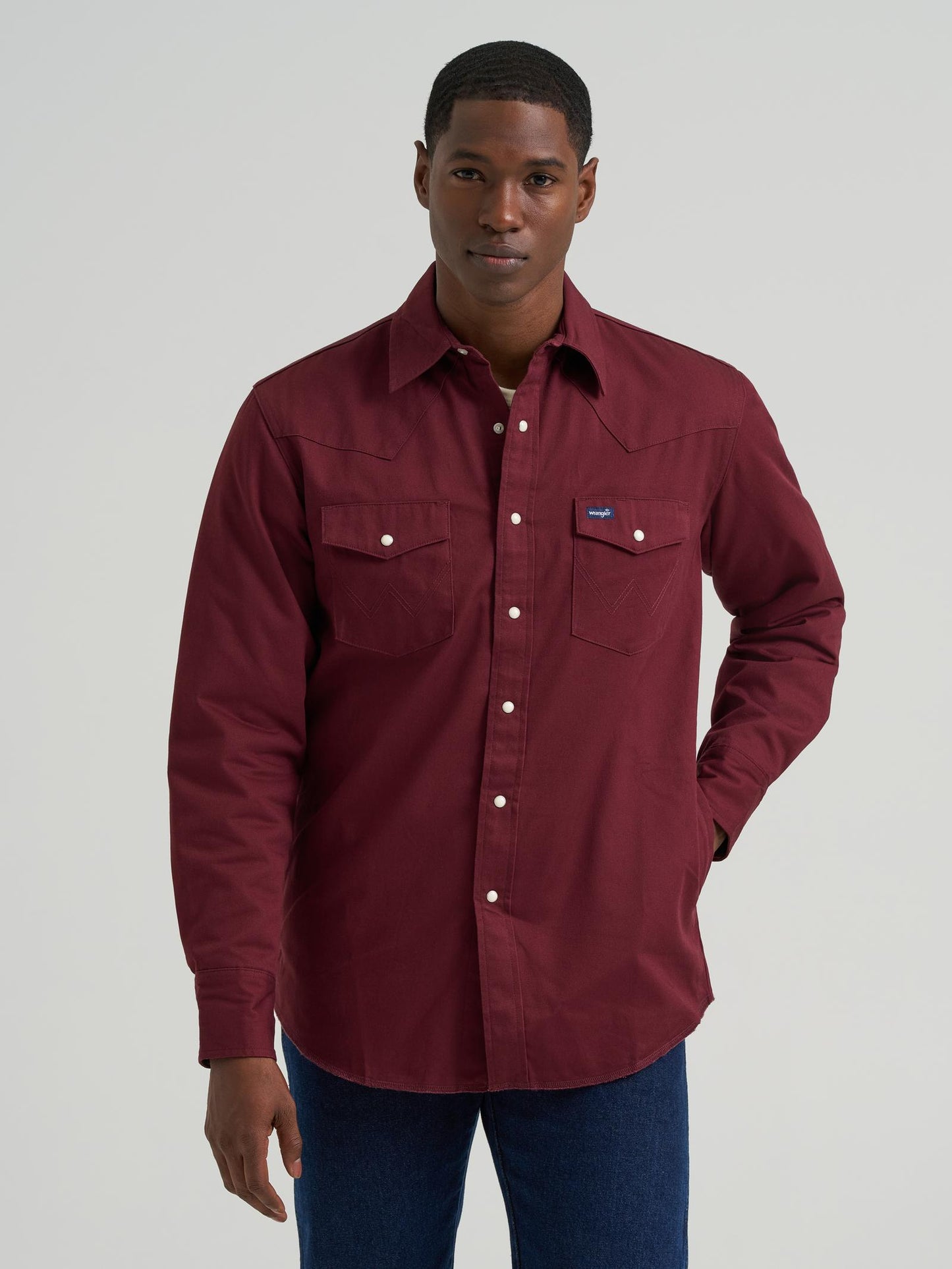 Chemise de travail Wrangler® doublée en flanelle – Coupe classique pour homme